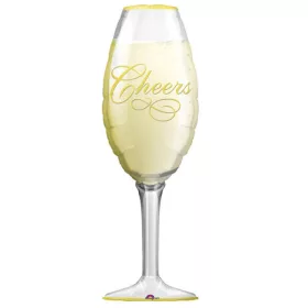 Cheers pezsgőspohár fólia lufi