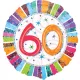 60 színes csillagos fólia lufi