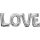 Ezüst love fólia lufi felirat