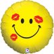 Puszis sárga smile fólia lufi