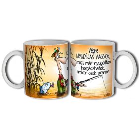 Horgászos nyugdíjas vagyok bögre