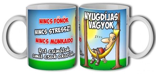 Pihenős nyugdíjas vagyok bögre