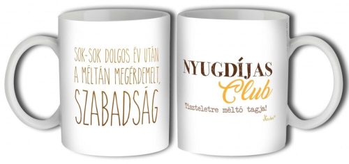 Nyugdíjas club bögre