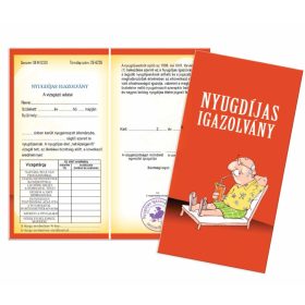 Piros férfi vicces nyugdíjas bizonyítvány