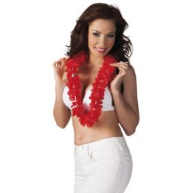 Piros hawaii nyakfüzér