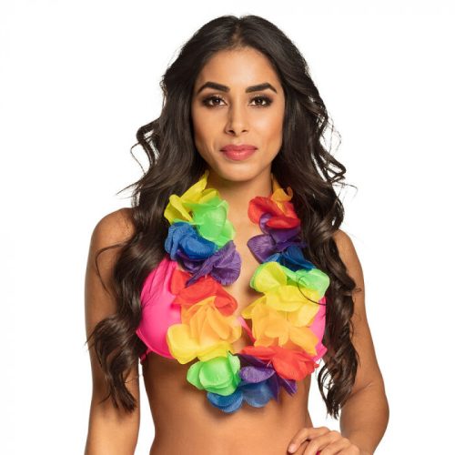 Színes hawaii nyakfüzér XL