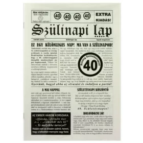 Vicces újság 40 szülinapra