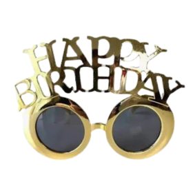 Arany happy birthday party szemüveg