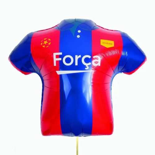 Kék-piros focimez fólia lufi