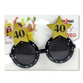 Arany csillagos 40 szülinapi szemüveg