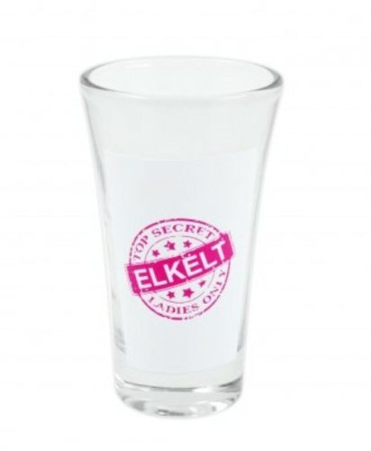 Elkelt pálinkás pohár