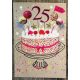 Tortás 25 szülinapi képeslap
