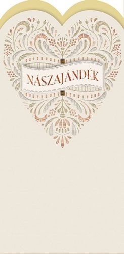 Motívumos szíves nászajándék képeslap