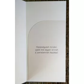 Virág szíves macipár nászajándék képeslap