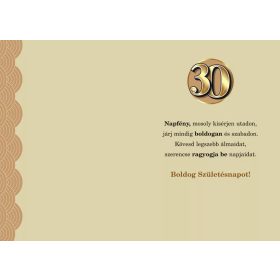 Elegáns 30 szülinapi képeslap
