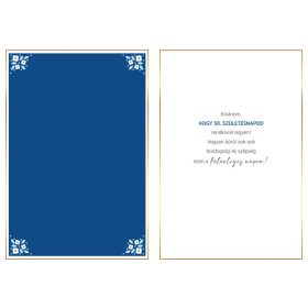 Virágos 50 szülinapi képeslap