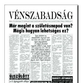 Vénszabadság születésnapi újság