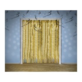 Arany függöny ajtódekoráció