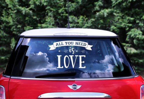 All you need is love autodekor matrica