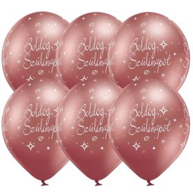 Króm rose gold boldog szülinapot lufi