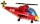 Piros helikopter fólia lufi