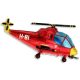 Piros helikopter fólia lufi