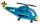 Kék helikopter fólia lufi