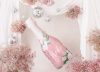 Rózsaszín virágos bride to be pezsgősüveg fólia lufi