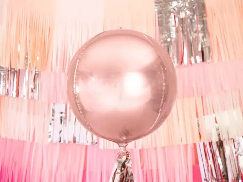 Rose gold gömb fólia lufi 40 cm