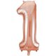 Rose gold 1 szám fólia lufi 86 cm