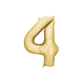 Pezsgő arany 4 szám fólia lufi