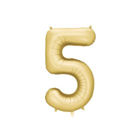 Pezsgő arany 5 szám fólia lufi