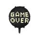 Kerek fekete game over fólia lufi