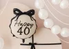 Fekete masnis 40 szülinapi fólia lufi