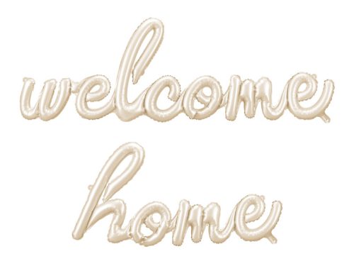 Capuccino barna welcome home fólia lufi felirat