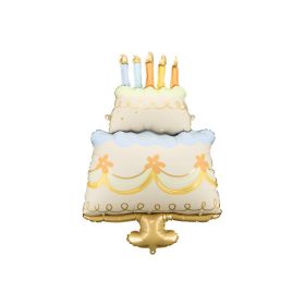 Virágos szülinapi torta fólia lufi