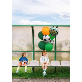 Zöld-arany foci mintás szülinapi fólia lufi