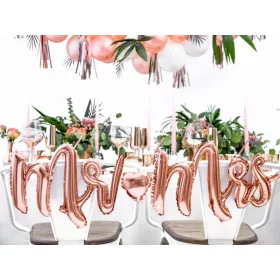 Rose gold mr és mrs fólia felirat