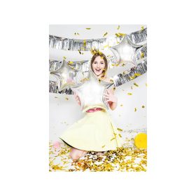 Metál ezüst csillag fólia lufi