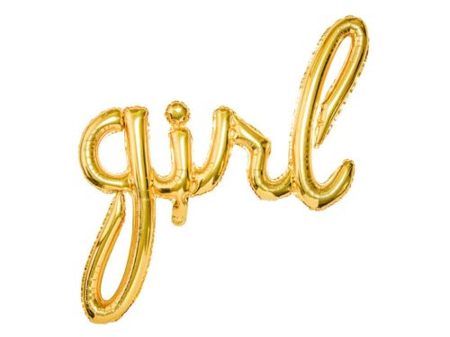 Arany girl fólia lufi felirat