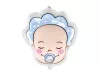 Kék baby arcos fólia lufi