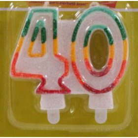 40 szülinapra színes számgyertya