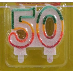 50 szülinapra színes számgyertya