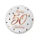 Pöttyös rose gold 50 szülinapi fólia lufi