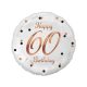 Pöttyös rose gold 60 szülinapi fólia lufi
