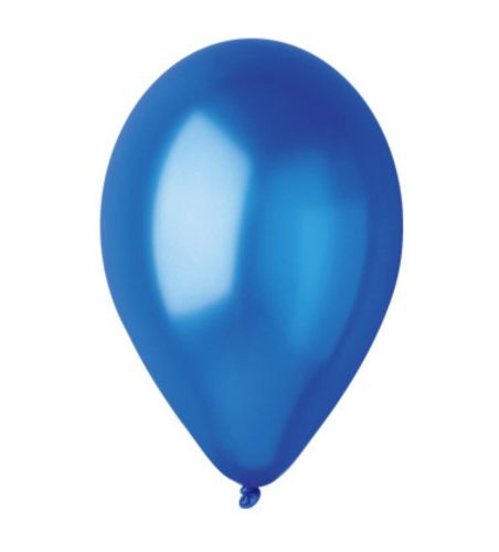 Sötétkék metál lufi 15 cm