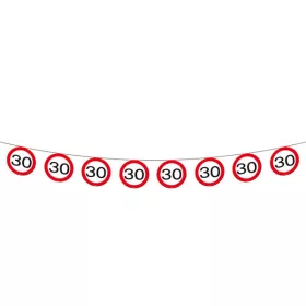 30 szülinapi sebességkorlátozó tábla füzér