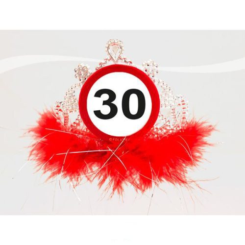 Piros tollas 30 szülinapi tiara
