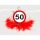 Piros tollas 50 szülinapi tiara