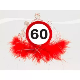 Piros tollas 60 szülinapi tiara